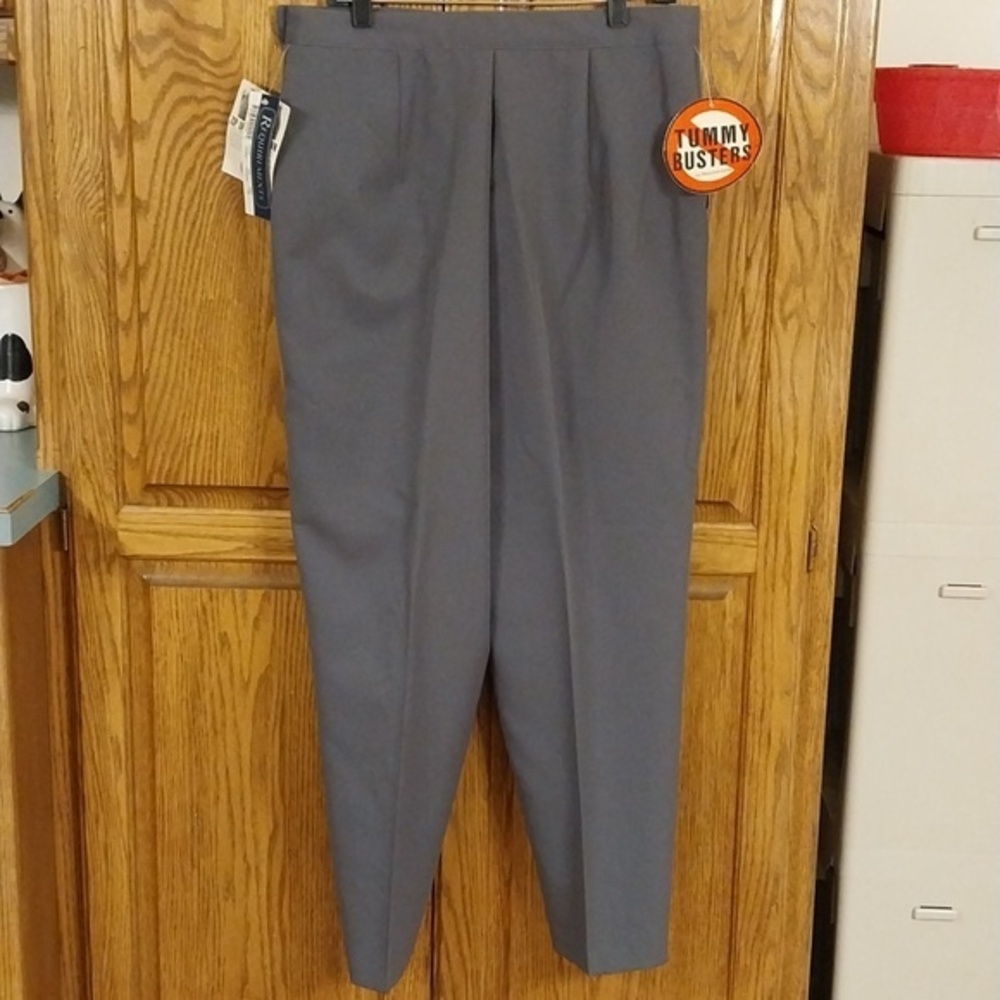 Requirements‎ NWT Women's Pants Size 18/28 Gray "Tummy Busters" Side Zip - Picture 6 of 12